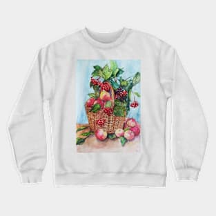 Basket full of apples and berries Crewneck Sweatshirt